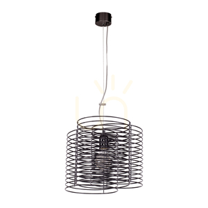 Závesné svietidlo Ringo, 1xE27, Max. 60 W, čierny kov / čierny PVC kábel, Ø 28 cm small 0