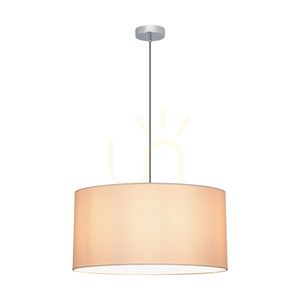 Závesné svietidlo Rima, 1xE27, Max. 60 W, chrómovaný kov / antracitový opletený kábel / sivý tienidlo, Ø 50 cm small 1