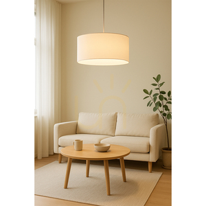 Závesné svietidlo Rima, 1xE27, Max. 60 W, chrómovaný kov / antracitový opletený kábel / sivý tienidlo, Ø 50 cm small 2
