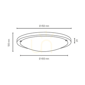 Stropné svietidlo Rocky, 1xLED, 2700 K, 18 W, betónovo šedé/biele sklenené tienidlo, Ø 45 cm small 2