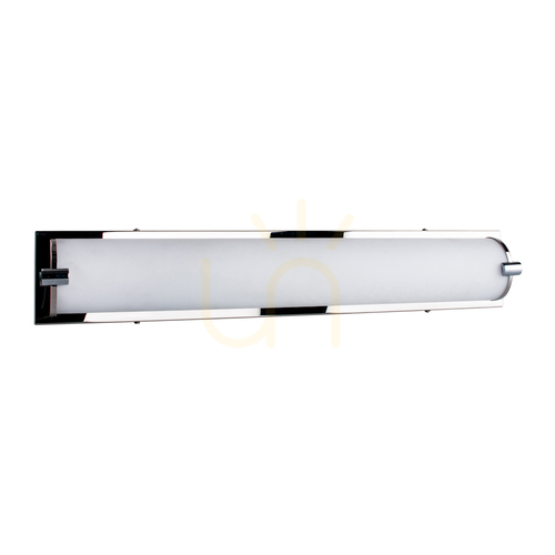Skontrolujte Nástenná lampa Romy, vrátane LED žiarovky 3000 K, 27 W, chrómový kov/biely sklenený tienidlo, 64 cm