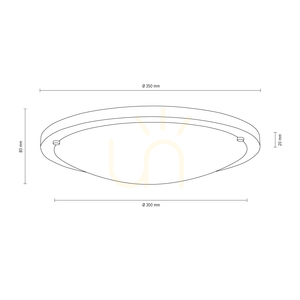 Stropné svietidlo Rocky, 1xLED, 2700 K, 13 W, betónovo šedé/biele sklenené tienidlo, Ø 35 cm small 2
