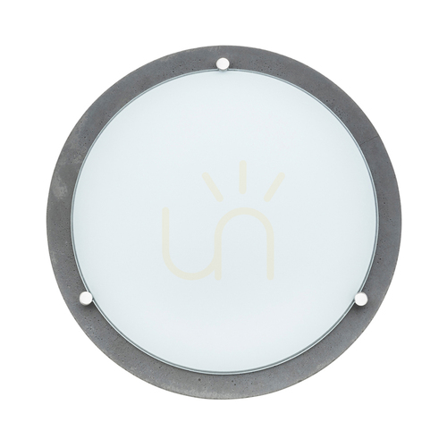Skontrolujte Stropné svietidlo Rocky, 1xLED, 2700 K, 13 W, betónovo šedé/biele sklenené tienidlo, Ø 35 cm