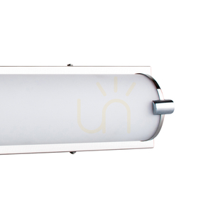 Nástenná lampa Romy, vrátane LED žiarovky 3000 K, 40 W, chrómový kov/biely sklenený tienidlo, 89 cm small 1