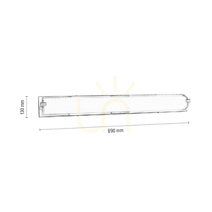 Nástenná lampa Romy, vrátane LED žiarovky 3000 K, 40 W, chrómový kov/biely sklenený tienidlo, 89 cm small 2