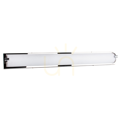 Skontrolujte Nástenná lampa Romy, vrátane LED žiarovky 3000 K, 40 W, chrómový kov/biely sklenený tienidlo, 89 cm