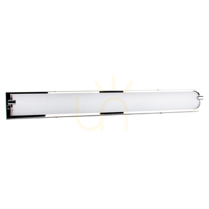 Nástenná lampa Romy, vrátane LED žiarovky 3000 K, 40 W, chrómový kov/biely sklenený tienidlo, 89 cm small 0