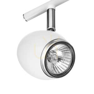 Stropné svietidlo Rubby, 2xGU10, Max. 50 W, biely/chrómový kov s motívom zajaca, 33,5 cm small 1