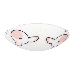 Stropné svietidlo Rubby, 2xE27, Max. 60 W, chrómový kov / biely sklenený tienidlo, Ø 40 cm small 2