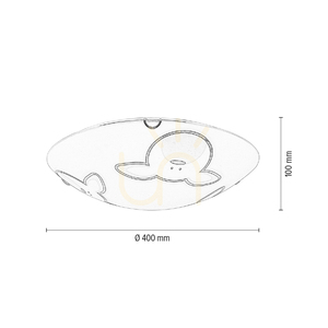 Stropné svietidlo Rubby, 2xE27, Max. 60 W, chrómový kov / biely sklenený tienidlo, Ø 40 cm small 5