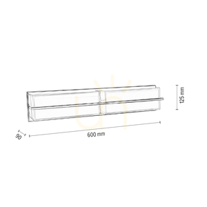Nástenná svietidlo Sally Wall, vrátane LED žiarovky 3000 K, 20 W, chrómový kov/biely sklenený tienidlo, 60 cm small 3