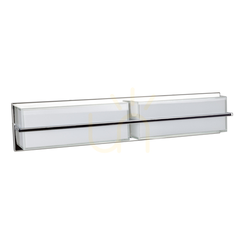 Skontrolujte Nástenná svietidlo Sally Wall, vrátane LED žiarovky 3000 K, 20 W, chrómový kov/biely sklenený tienidlo, 60 cm