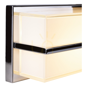 Nástenná lampa Sally Wall, vrátane LED žiarovky 3000 K, 30 W, chrómový kov/biely sklenený tienidlo, 98 cm small 1