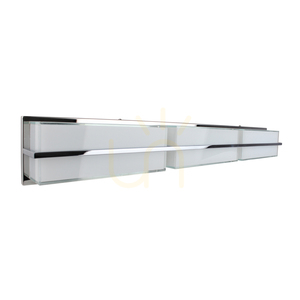 Nástenná lampa Sally Wall, vrátane LED žiarovky 3000 K, 30 W, chrómový kov/biely sklenený tienidlo, 98 cm small 0