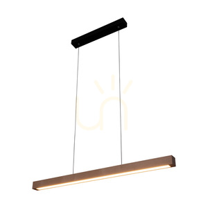 Malé jednolampové závesné svietidlo 2xLED 3000K 28,5 W, breza/čierny kov/priehľadný PVC kábel s dotykovým stmievačom, 100 cm small 1