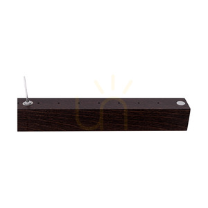 Malé závesné svietidlo 2xLED 3000K 22,5 W, bukové a orechové drevo / priehľadný PVC kábel s dotykovým stmievačom, 80 cm small 2