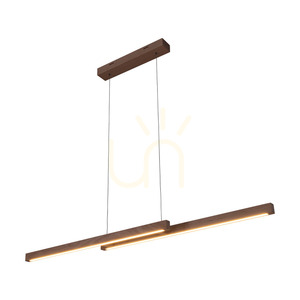 Malé dvojité závesné svietidlo 2xLED 3000K 22,5 W, breza/priehľadný PVC kábel s dotykovým stmievačom, 120 cm small 1