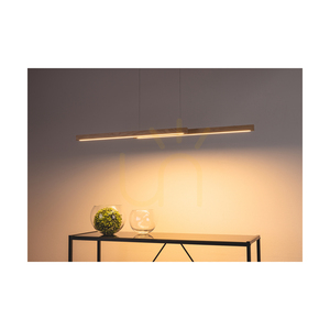 Malé dvojité závesné svietidlo 2xLED 3000K 22,5 W, breza/priehľadný PVC kábel s dotykovým stmievačom, 120 cm small 3