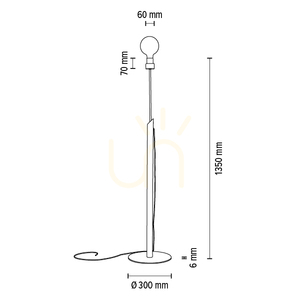 Stojaca lampa Solange, 1xE27, Max. 60 W, olejovaný dub/čierny kov/čierny opletený kábel, Ø 30 cm small 6