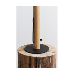 Stolná lampa Solange, 1xE27, Max. 60 W, olejovaný dub / čierny kov / čierny opletený kábel, Ø 15 cm small 4