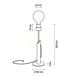 Stolná lampa Solange, 1xE27, Max. 60 W, olejovaný dub / čierny kov / čierny opletený kábel, Ø 15 cm small 6