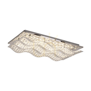 Stropné svietidlo Spindle, vrátane LED 4000K 24 W, chrómovaný kov/číry krištáľ, 61 cm small 1