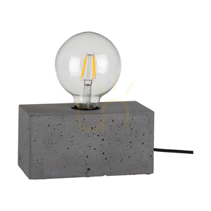 Stolná lampa Strong Double, 1xE27, Max. 25 W, betónovo šedá/čierna, PVC kábel 18 cm small 0