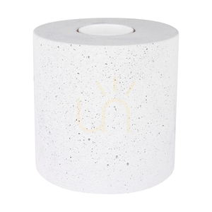 Robustná stolná lampa, 1xE27, Max. 25 W, biely betón/čierny PVC kábel, Ø 10 cm small 1