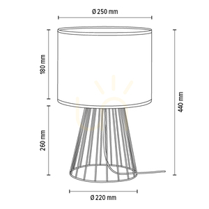 Stolná lampa Swan, 1xE27, Max. 40 W, čierny kov / čierny PVC kábel / čierny tienidlo, Ø 25 cm small 2