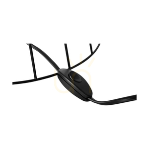 Stolná lampa Swan, 1xE27, Max. 60 W, čierny kov / čierny PVC kábel / biely tienidlo, Ø 40 cm small 3