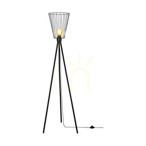 Stojaca lampa Swan, 1xE27, Max. 40 W, čierny kov / čierny PVC kábel / čierny kovový tienidlo, Ø 30 cm small 1