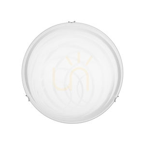 Stropné svietidlo Sydney, obsahuje 1x LED 2700 K 30 W, chrómový kov/biely sklenený tienidlo, Ø 50 cm small 2