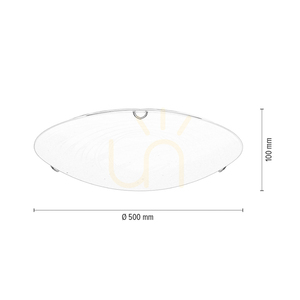 Stropné svietidlo Sydney, obsahuje 1x LED 2700 K 30 W, chrómový kov/biely sklenený tienidlo, Ø 50 cm small 4