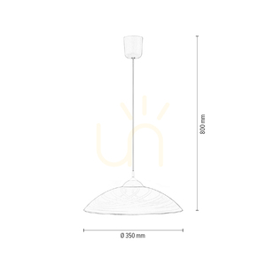 Závesné svietidlo Sydney, 1xE27, Max. 60 W, biely plast / biely sklenený tienidlo, Ø 35 cm small 4
