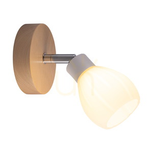 Nástenná svietidlo Talea, vrátane 1x LED žiarovky G9 (max.. 3 W), breza/biely kov/biely sklenený tienidlo, Ø 10 cm small 1