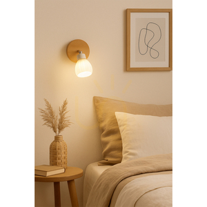 Nástenná svietidlo Talea, vrátane 1x LED žiarovky G9 (max.. 3 W), breza/biely kov/biely sklenený tienidlo, Ø 10 cm small 3