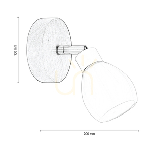 Nástenná svietidlo Talea, vrátane 1x LED žiarovky G9 (max.. 3 W), breza/biely kov/biely sklenený tienidlo, Ø 10 cm small 4