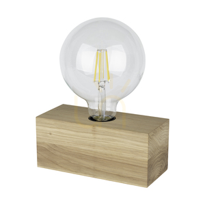 Stolná lampa Theo, 1xE27, Max. 25 W, olejovaný dub/čierna, 18 cm PVC kábel small 0