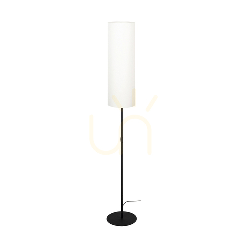 Skontrolujte Stojaca lampa Tina, 1xE27, Max. 60 W, čierny kov / čierny PVC kábel / biele tienidlo, Ø 25 cm