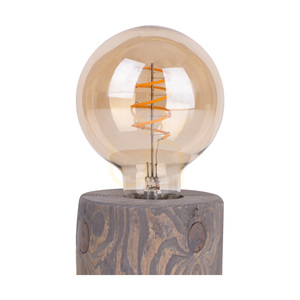 Stolná lampa Trabo, 1xE27, Max. 25 W, borovica morená na šedo, čierny PVC kábel, Ø 8–12 cm small 2