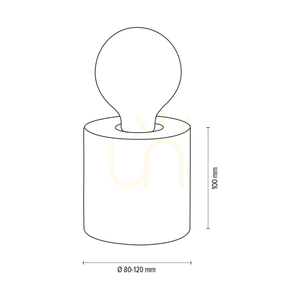Stolná lampa Trabo, 1xE27, Max. 25 W, borovica morená na šedo, čierny PVC kábel, Ø 8–12 cm small 4