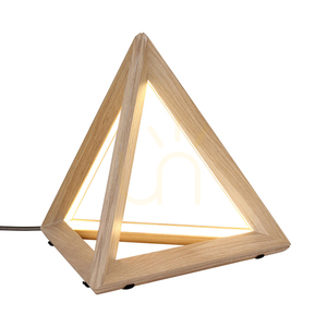 Stolná lampa Trigonon, 1xLED, 3000 K, 27 W, olejovaný dub/čierna, PVC kábel 42 cm small 1