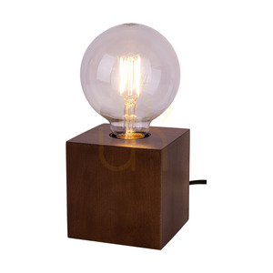 Stolná lampa Trongo, 1xE27, Max. 25 W, bukové a orechové drevo, čierny PVC kábel, 10 cm small 1