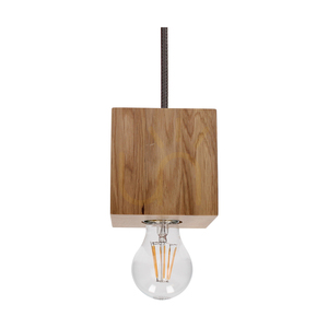 Závesné svietidlo Trongo Square, 1xE27, Max. 60 W, olejovaný dub/antracit, opletený kábel 10 cm small 1