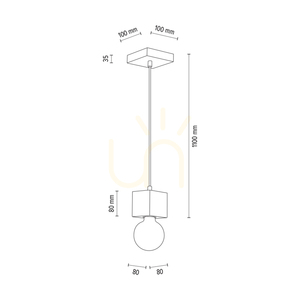 Závesné svietidlo Trongo Square, 1xE27, Max. 60 W, olejovaný dub/antracit, opletený kábel 10 cm small 4