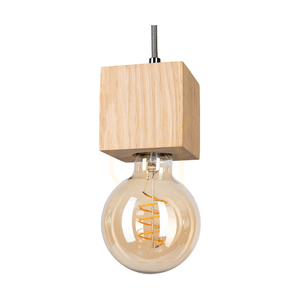 Závesné svietidlo Trongo Square, 3xE27, Max. 60 W, olejovaný dub/antracit, opletený kábel, 52 cm small 2