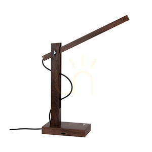 Stolná lampa Tukan, 1xLED, 3000 K, 5,5 W, bukové a orechové drevo, čierny opletený kábel s dotykovým stmievačom, 45 cm small 0