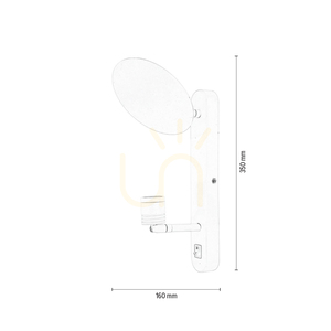 Nástenná svietidlo Turid, 1xLED, 3100 K, 3 W, biely kov, 16 cm small 2