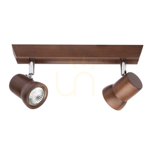Stropné bodové svietidlo Spot Light Venla 2434276, 2×GU10, bukové drevo v orechovej farbe, 29 cm small 4