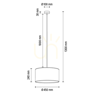 Závesné svietidlo Vert, 1xE27, Max. 60 W, čierny kov / čierny opletený tienidlo / viacfarebné tienidlo s motívom pávieho peria, Ø 45 cm small 2